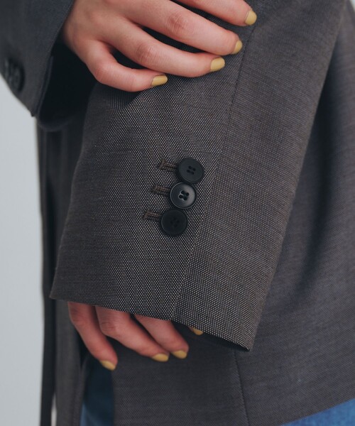 UNITED TOKYO（ユナイテッドトウキョウ）の「【新作】スタンドカラーテーラードジャケット｜オフィスカジュアル/オケージョン/春服（テーラードジャケット・レディース・ブラウン/マルチ・1/2）」の20枚目の写真