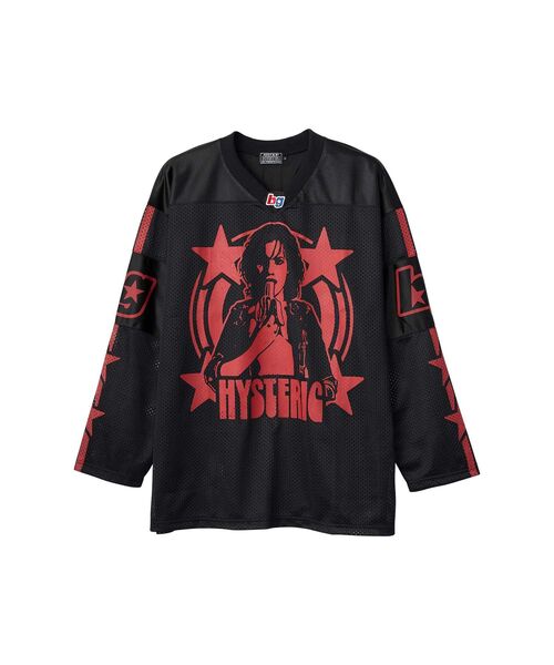 HYSTERIC GLAMOUR（ヒステリックグラマー）の「BANANA GIRL ホッケーシャツ（Tシャツ/カットソー・メンズ・ホワイト/ブルー/ブラック・X-LARGE/LARGE/MEDIUM/SMALL）」の2枚目の写真