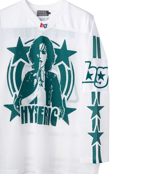 HYSTERIC GLAMOUR（ヒステリックグラマー）の「BANANA GIRL ホッケーシャツ（Tシャツ/カットソー・メンズ・ホワイト/ブルー/ブラック・X-LARGE/LARGE/MEDIUM/SMALL）」の6枚目の写真