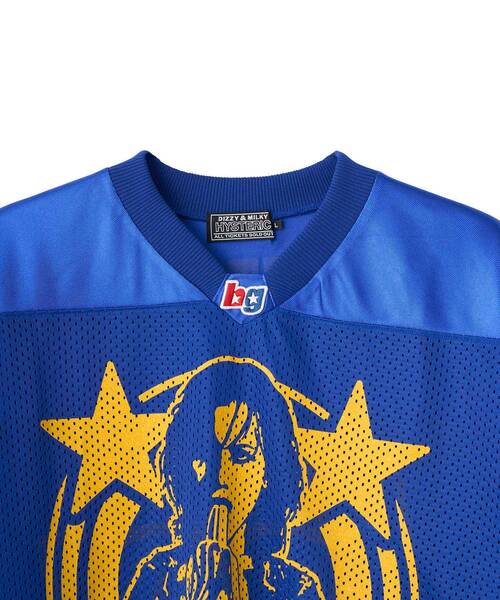 HYSTERIC GLAMOUR（ヒステリックグラマー）の「BANANA GIRL ホッケーシャツ（Tシャツ/カットソー・メンズ・ホワイト/ブルー/ブラック・X-LARGE/LARGE/MEDIUM/SMALL）」の8枚目の写真