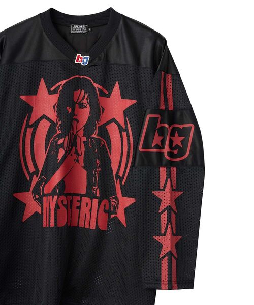 HYSTERIC GLAMOUR（ヒステリックグラマー）の「BANANA GIRL ホッケーシャツ（Tシャツ/カットソー・メンズ・ホワイト/ブルー/ブラック・X-LARGE/LARGE/MEDIUM/SMALL）」の12枚目の写真