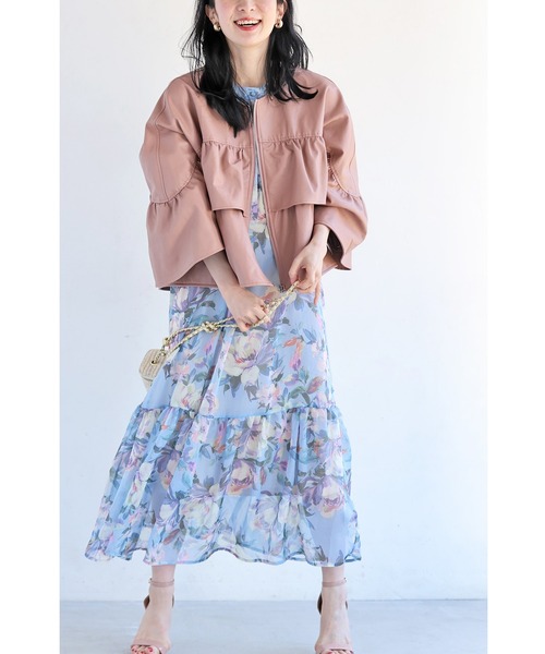 cawaii(カワイイ)の「暖かな日差しに花開くシアーミディアムワンピース(インナー付き)(ワンピース・レディース・ブルー・L~LL/S~M)」の13枚目の写真