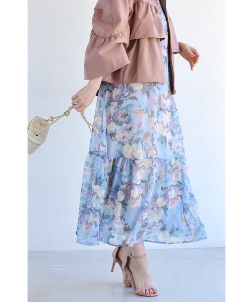 cawaii(カワイイ)の「暖かな日差しに花開くシアーミディアムワンピース(インナー付き)(ワンピース・レディース・ブルー・L~LL/S~M)」の14枚目の写真
