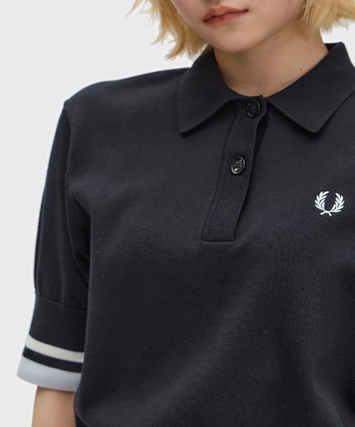 Bold Tipped Knitted Shirt／ボールドティップラインニットポロシャツ