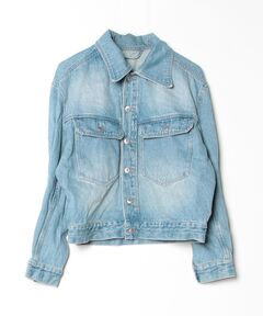 別注【LEVI'S】COLLARLESS XL TRUCKER：デニムジャケット（デニム