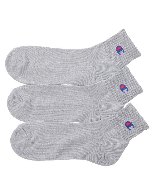 Champion（チャンピオン）の「【Champion/チャンピオン】メンズ 3足組 クォーターレングスソックス【ハーフパイル】（ソックス/靴下・メンズ・ブラック/ヘザーグレー/ホワイト/その他・M/S/L/FREE）」の3枚目の写真
