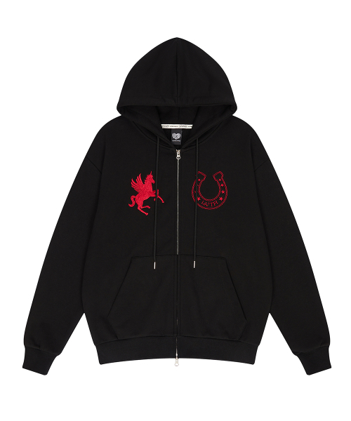 LUVISTRUE(ラヴイズトゥルー)の「EL UNICORN HOOD ZIP UP(BLACK)(パーカー・レディース・その他・FREE)」の2枚目の写真