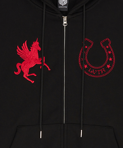 LUVISTRUE(ラヴイズトゥルー)の「EL UNICORN HOOD ZIP UP(BLACK)(パーカー・レディース・その他・FREE)」の5枚目の写真