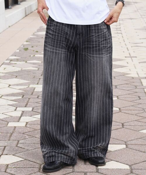 FFEIN(フェイン)の「【FFEIN(フェイン)】リアルヴィンテージライクストレートワイドデニムパンツ / デニム パンツ ボトムス ワイドシルエット デニム カーブ(その他パンツ・メンズ・その他1/ブルー/ブラック・X-SMALL/SMALL/MEDIUM/LARGE)」の3枚目の写真