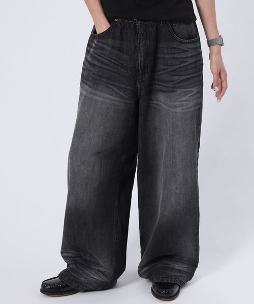 FFEIN(フェイン)の「【FFEIN(フェイン)】リアルヴィンテージライクストレートワイドデニムパンツ / デニム パンツ ボトムス ワイドシルエット デニム カーブ(その他パンツ・メンズ・その他1/ブルー/ブラック・X-SMALL/SMALL/MEDIUM/LARGE)」の1枚目の写真