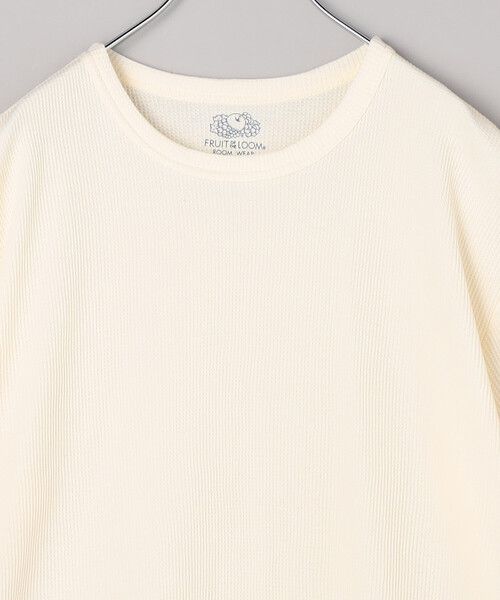 FREAK'S STORE（フリークスストア）の「FRUIT OF THE LOOM × FREAK'S STORE/フルーツオブザルーム 別注 無地Tシャツ レオパードパンツ ルームセット/パジャマセット（ルームウェア/パジャマ・レディース・グレー/オフホワイト・MEDIUM/SMALL）」の7枚目の写真