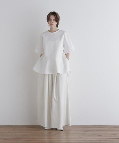 LE PHIL（ルフィル）の「◆テックスブリッドダンボールブラウス（Tシャツ/カットソー・レディース・イエロー/ホワイト/ブラック・F）」の7枚目の写真