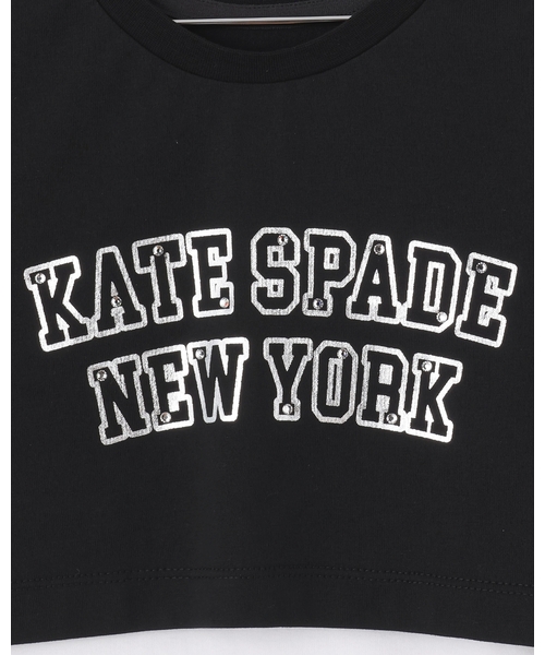 kate spade new york kids（ケイトスペードニューヨーク）の「ロゴカットソー＆キャミソールセット（アンサンブル・キッズ・オフホワイト/ブラック・140cm/130cm/160cm/120cm/150cm）」の6枚目の写真