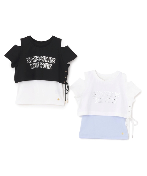 kate spade new york kids（ケイトスペードニューヨーク）の「ロゴカットソー＆キャミソールセット（アンサンブル・キッズ・オフホワイト/ブラック・140cm/130cm/160cm/120cm/150cm）」の12枚目の写真