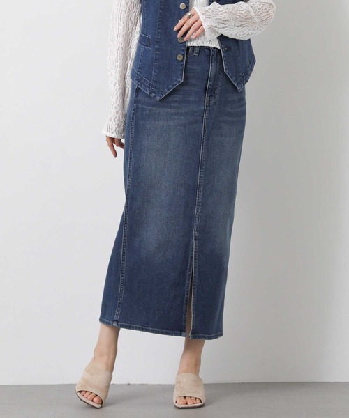Healthy denim(ヘルシーデニム)の「Healthyタイトスカート(デニムスカート・レディース・ブルー系・FREE)」の11枚目の写真