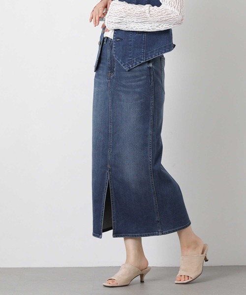 Healthy denim(ヘルシーデニム)の「Healthyタイトスカート(デニムスカート・レディース・ブルー系・FREE)」の12枚目の写真
