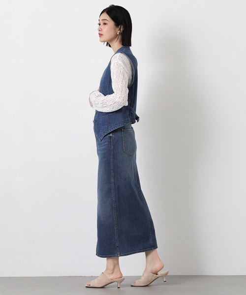 Healthy denim(ヘルシーデニム)の「Healthyタイトスカート(デニムスカート・レディース・ブルー系・FREE)」の3枚目の写真
