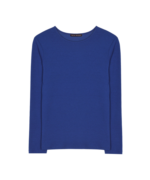 NICK&NICOLE（ニックアンドニコール）の「[ESSENTIAL] ESSENTIAL ROUND TOP_BLUE（Tシャツ/カットソー・レディース・その他・MEDIUM/LARGE）」の4枚目の写真