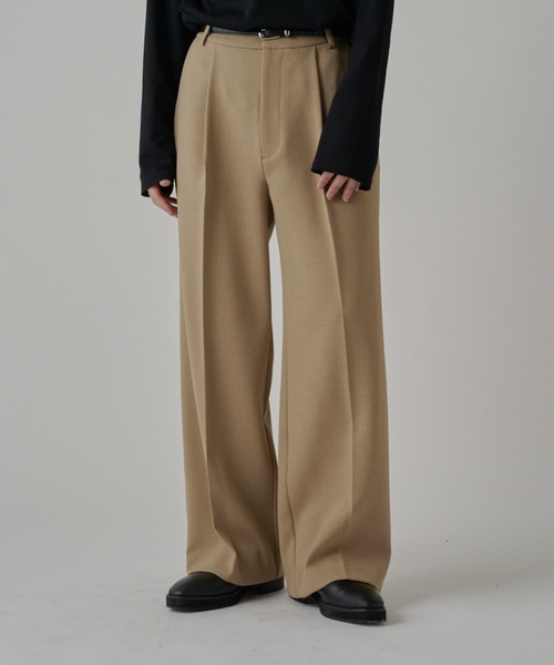 Lui's（ルイス）の「ジョーゼットタックワイドパンツ（その他パンツ・メンズ・ベージュ/ブラック/オフホワイト・S/M）」の3枚目の写真