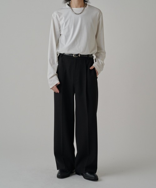 Lui's（ルイス）の「ジョーゼットタックワイドパンツ（その他パンツ・メンズ・ベージュ/ブラック/オフホワイト・S/M）」の16枚目の写真