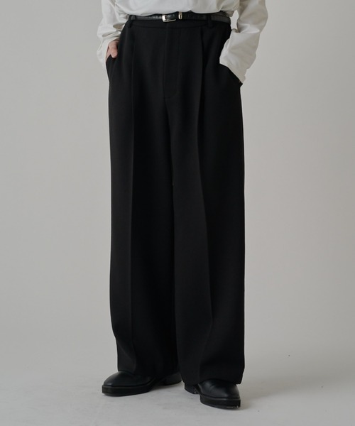 Lui's（ルイス）の「ジョーゼットタックワイドパンツ（その他パンツ・メンズ・ベージュ/ブラック/オフホワイト・S/M）」の12枚目の写真