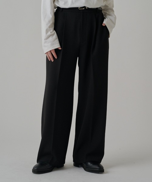 Lui's（ルイス）の「ジョーゼットタックワイドパンツ（その他パンツ・メンズ・ベージュ/ブラック/オフホワイト・S/M）」の13枚目の写真