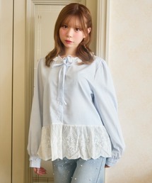 TITTY&CO. | レース切り替えブラウス(シャツ/ブラウス)
