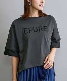 異素材使いプリントTシャツ