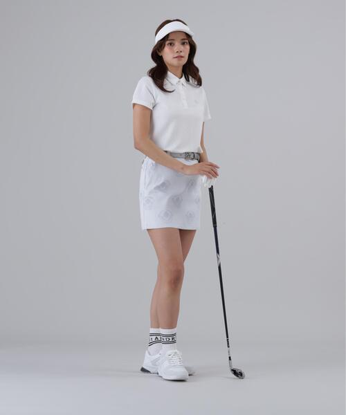 St ANDREWS（セントアンドリュース）の「縄柄リンクス半袖シャツ (WOMENS)（ポロシャツ・レディース・ブラック/ホワイト・M/S）」の11枚目の写真