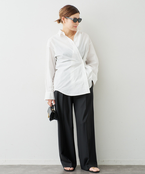 Deuxieme Classe(ドゥーズィエムクラス)の「*Freestyle シャツ(シャツ/ブラウス・レディース・ホワイト/ネイビー・FREE)」の3枚目の写真