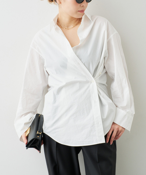 Deuxieme Classe(ドゥーズィエムクラス)の「*Freestyle シャツ(シャツ/ブラウス・レディース・ホワイト/ネイビー・FREE)」の5枚目の写真