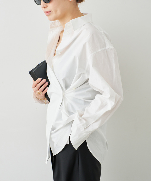 Deuxieme Classe(ドゥーズィエムクラス)の「*Freestyle シャツ(シャツ/ブラウス・レディース・ホワイト/ネイビー・FREE)」の6枚目の写真