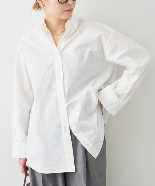 Deuxieme Classe(ドゥーズィエムクラス)の「*Freestyle シャツ(シャツ/ブラウス・レディース・ホワイト/ネイビー・FREE)」の12枚目の写真