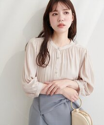 セール】とろみサテン7分袖ブラウス（シャツ/ブラウス）｜natural