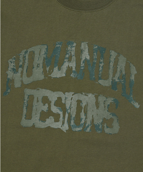 NOMANUAL(NOMANUAL)の「SMEAR ARCH LOGO T-SHIRT - KHAKI(Tシャツ/カットソー・レディース・その他・MEDIUM/LARGE/X-LARGE/SMALL)」の4枚目の写真