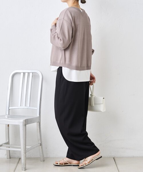 Jena espace merveilleux（ジェナ　エスパスメルヴェイユ）の「テンセルカーブラインパンツ（その他パンツ・レディース・ブラック/ブルー/ベージュ・FREE）」の5枚目の写真