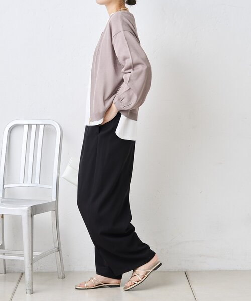 Jena espace merveilleux（ジェナ　エスパスメルヴェイユ）の「テンセルカーブラインパンツ（その他パンツ・レディース・ブラック/ブルー/ベージュ・FREE）」の7枚目の写真