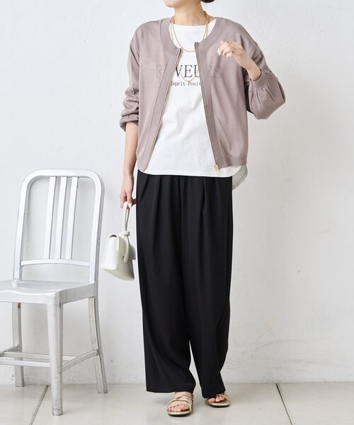 Jena espace merveilleux（ジェナ　エスパスメルヴェイユ）の「テンセルカーブラインパンツ（その他パンツ・レディース・ブラック/ブルー/ベージュ・FREE）」の8枚目の写真