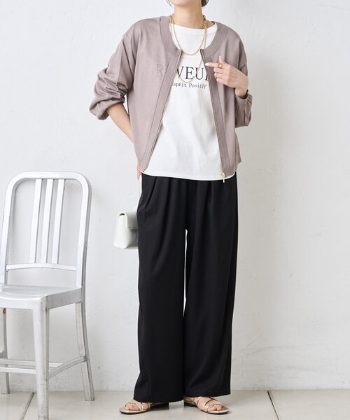 Jena espace merveilleux（ジェナ　エスパスメルヴェイユ）の「テンセルカーブラインパンツ（その他パンツ・レディース・ブラック/ブルー/ベージュ・FREE）」の9枚目の写真