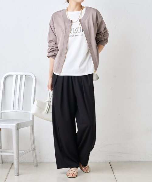 Jena espace merveilleux（ジェナ　エスパスメルヴェイユ）の「テンセルカーブラインパンツ（その他パンツ・レディース・ブラック/ブルー/ベージュ・FREE）」の11枚目の写真