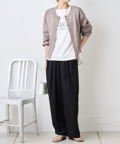 Jena espace merveilleux（ジェナ　エスパスメルヴェイユ）の「テンセルカーブラインパンツ（その他パンツ・レディース・ブラック/ブルー/ベージュ・FREE）」の15枚目の写真