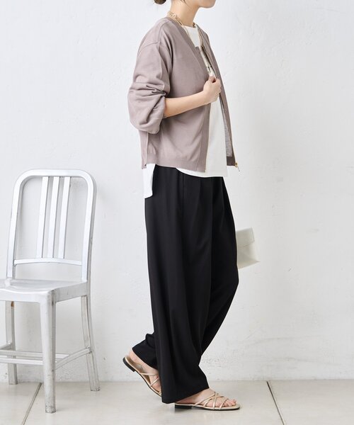 Jena espace merveilleux（ジェナ　エスパスメルヴェイユ）の「テンセルカーブラインパンツ（その他パンツ・レディース・ブラック/ブルー/ベージュ・FREE）」の18枚目の写真