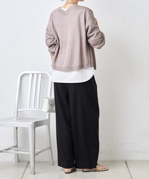 Jena espace merveilleux（ジェナ　エスパスメルヴェイユ）の「テンセルカーブラインパンツ（その他パンツ・レディース・ブラック/ブルー/ベージュ・FREE）」の19枚目の写真