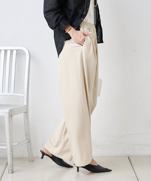 Jena espace merveilleux（ジェナ　エスパスメルヴェイユ）の「テンセルカーブラインパンツ（その他パンツ・レディース・ブラック/ブルー/ベージュ・FREE）」の22枚目の写真