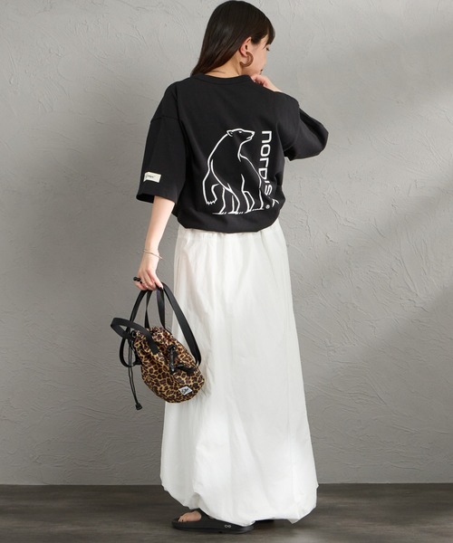 NORDISK（ノルディスク）の「[NORDISK/ノルディスク] 別注 バックロゴプリントTシャツ（Tシャツ/カットソー・レディース・ブルー/ブラック/ホワイト・XL/L/M/S）」の4枚目の写真