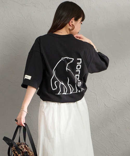 NORDISK（ノルディスク）の「[NORDISK/ノルディスク] 別注 バックロゴプリントTシャツ（Tシャツ/カットソー・レディース・ブルー/ブラック/ホワイト・XL/L/M/S）」の7枚目の写真