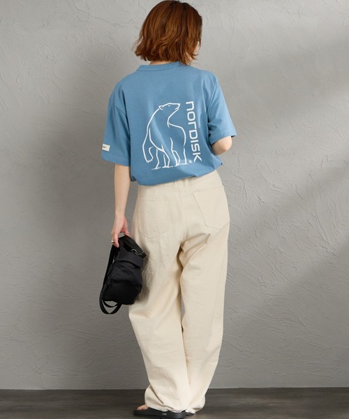 NORDISK（ノルディスク）の「[NORDISK/ノルディスク] 別注 バックロゴプリントTシャツ（Tシャツ/カットソー・レディース・ブルー/ブラック/ホワイト・XL/L/M/S）」の5枚目の写真