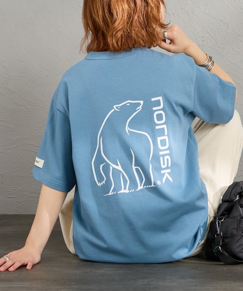 NORDISK（ノルディスク）の「[NORDISK/ノルディスク] 別注 バックロゴプリントTシャツ（Tシャツ/カットソー・レディース・ブルー/ブラック/ホワイト・XL/L/M/S）」の16枚目の写真