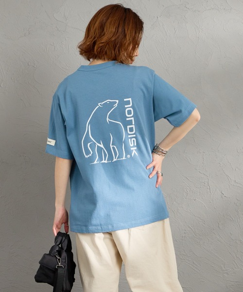 NORDISK（ノルディスク）の「[NORDISK/ノルディスク] 別注 バックロゴプリントTシャツ（Tシャツ/カットソー・レディース・ブルー/ブラック/ホワイト・XL/L/M/S）」の19枚目の写真