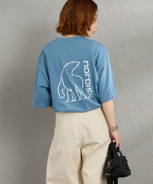NORDISK（ノルディスク）の「[NORDISK/ノルディスク] 別注 バックロゴプリントTシャツ（Tシャツ/カットソー・レディース・ブルー/ブラック/ホワイト・XL/L/M/S）」の21枚目の写真